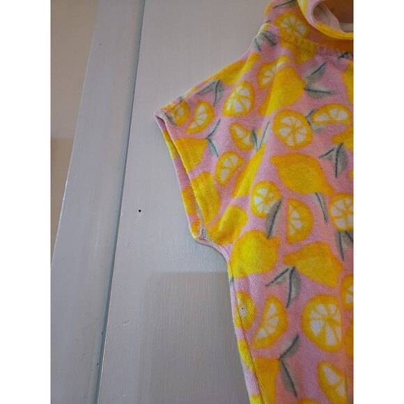Lands' End Girls Size Extra Large XL 12-14 Swim Beach Towel Hood Cover Up Lemons - Picture 4 of 7